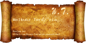 Welkusz Terézia névjegykártya