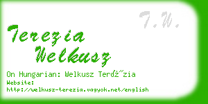 terezia welkusz business card